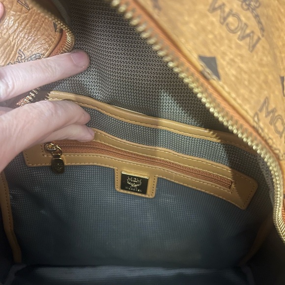 MCM Cognac Logo Backpack - Picture 8 of 8
